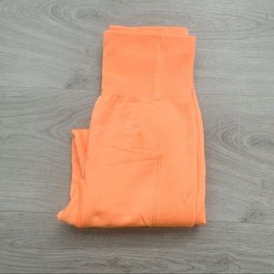 gymshark | orange ultra seamless leggings